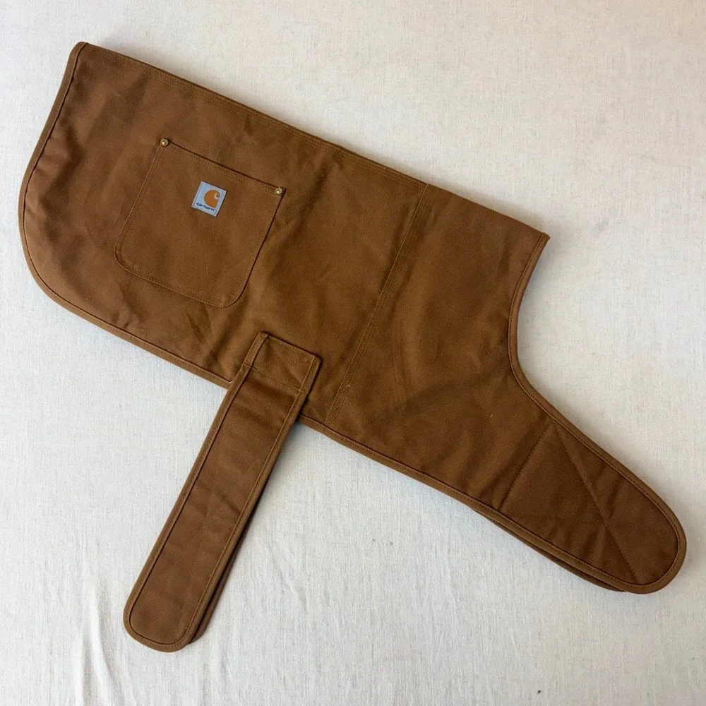 XL Carhartt Chore Dog Coat Brown Duck Canvas Quilted Pet Vest 24